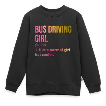 Bus Driver Bus Driver Bus Driver - Kids Premium Organic Sweatshirt - black - Front - AI Model Kid Female (0cm)