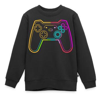 Croquis de jeux vidéo - Sweat Premium enfant bio - noir - Devant - AI Model Kid Female (0cm)