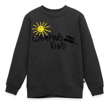 Camping Kind Wohnmobil - Kinder Premium Organic Sweatshirt - Schwarz - Vorne - AI Model Kid Female (0cm)