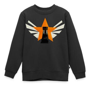 Chess rook - Kinder Premium Organic Sweatshirt - Schwarz - Vorne - AI Model Kid Female (0cm)