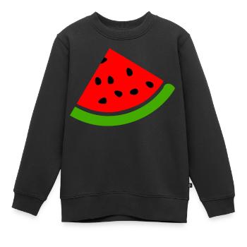 Melon pastèque - Sweat Premium enfant bio - noir - Devant - AI Model Kid Female (0cm)