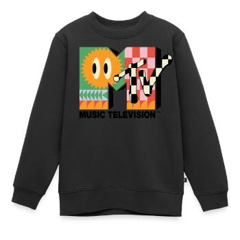 MTV Music Television Logo Coloré Avec Soleil - Sweat Premium enfant bio - noir - Devant - AI Model Kid Female (0cm)