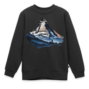 Matterhorn Schweiz - Andenken Souvenirs Geschenke - Kinder Premium Organic Sweatshirt - Schwarz - Vorne - AI Model Kid Female (0cm)