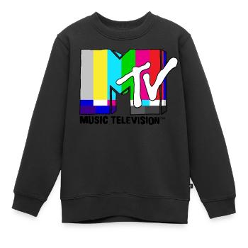 MTV Music Television TV-Statik-Logo - Kinder Premium Organic Sweatshirt - Schwarz - Vorne - AI Model Kid Female (0cm)