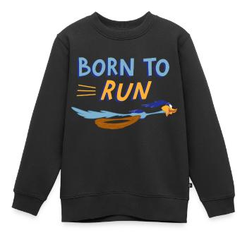 Looney Tunes Road Runner Born To Run - Kinder Premium Organic Sweatshirt - Schwarz - Vorne - AI Model Kid Female (0cm)