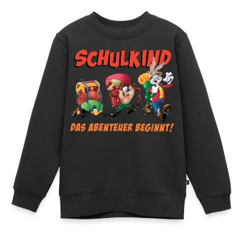 Looney Tunes Schulkind Das Abenteuer Beginnt - Kinder Premium Organic Sweatshirt - Schwarz - Vorne - AI Model Kid Female (0cm)