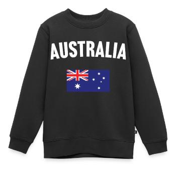 Drapeau de l’Australie - Sweat Premium enfant bio - noir - Devant - AI Model Kid Female (0cm)