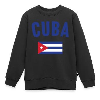Drapeau de Cuba - Sweat Premium enfant bio - noir - Devant - AI Model Kid Female (0cm)