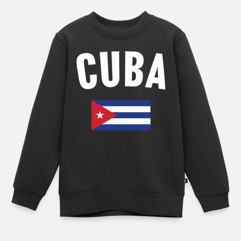 Cuba Flag - Kids Premium Organic Sweatshirt - black
