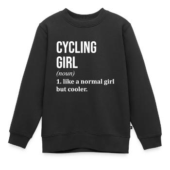 Radfahren, Radfahren, Radfahren - Kinder Premium Organic Sweatshirt - Schwarz - Vorne - AI Model Kid Female (0cm)