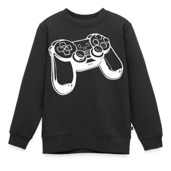 Game Controller Skizze - Kinder Premium Organic Sweatshirt - Schwarz - Vorne - AI Model Kid Female (0cm)