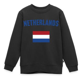 Drapeau néerlandais - Sweat Premium enfant bio - noir - Devant - AI Model Kid Female (0cm)