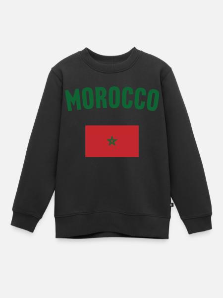 Marokko Flagge - Kinder Premium Organic Sweatshirt - Schwarz