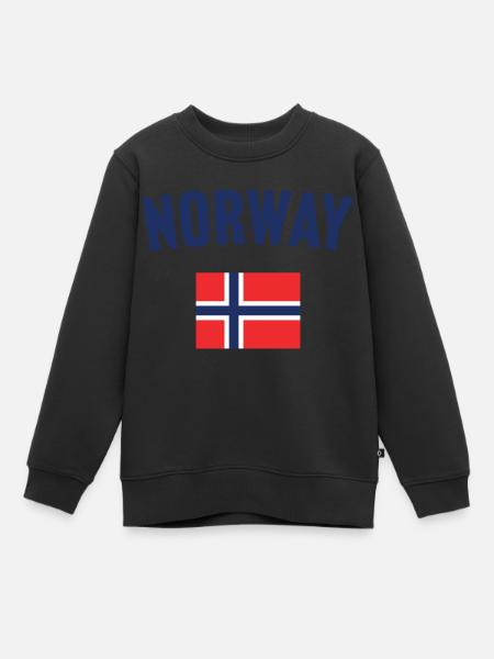 Norwegen Flagge - Kinder Premium Organic Sweatshirt - Schwarz