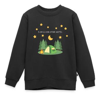 5 Million Star Hotel - Zelt unter Sternenhimmel - Kinder Premium Organic Sweatshirt - Schwarz - Vorne - AI Model Kid Female (0cm)