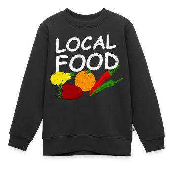 Regionales Obst und Gemüse - Kinder Premium Organic Sweatshirt - Schwarz - Vorne - AI Model Kid Female (0cm)