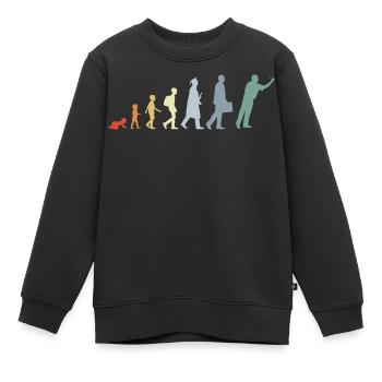 Évolution du dard - Sweat Premium enfant bio - noir - Devant - AI Model Kid Female (0cm)