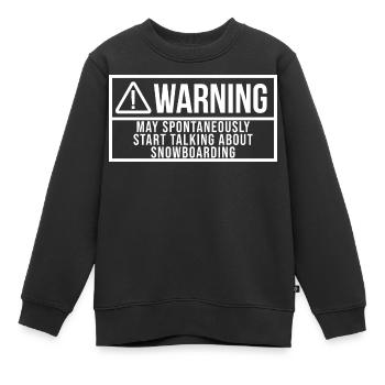 Snowboard Snowboard Snowboard - Kinder Premium Organic Sweatshirt - Schwarz - Vorne - AI Model Kid Female (0cm)