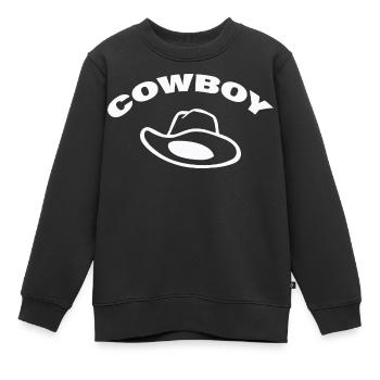 COWBOY - Kinder Premium Organic Sweatshirt - Schwarz - Vorne - AI Model Kid Female (0cm)