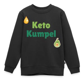 Keto Kumpel - Kinder Premium Organic Sweatshirt - Schwarz - Vorne - AI Model Kid Female (0cm)