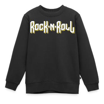 Rock'N'Roll stilisiertes Logo - Kinder Premium Organic Sweatshirt - Schwarz - Vorne - AI Model Kid Female (0cm)