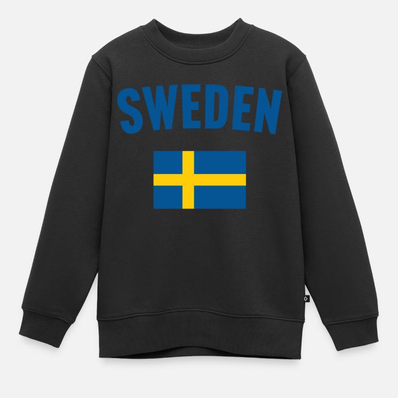 Drapeau de la Suède - Sweat Premium enfant bio - noir