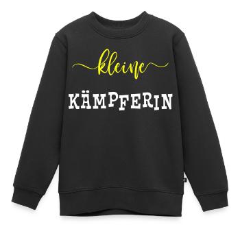 Kleine Kämpferin - Mädchenpower - Kinder Premium Organic Sweatshirt - Schwarz - Vorne - AI Model Kid Female (0cm)