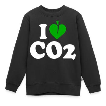 I love co2 - Kinder Premium Organic Sweatshirt - Schwarz - Vorne - AI Model Kid Female (0cm)