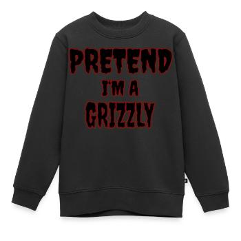 Pretend I'm a Grizzly - Lustiges Grizzly-Kostüm - Kinder Premium Organic Sweatshirt - Schwarz - Vorne - AI Model Kid Female (0cm)
