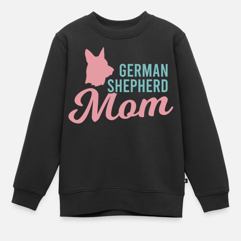 Schäfer Mor - REGULAR FIT ekologisk barn/tonåring Premium rundhalsad tröja - svart