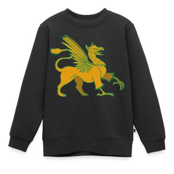 Fabelhaftes Tier, der Greif - Kinder Premium Organic Sweatshirt - Schwarz - Vorne - AI Model Kid Female (0cm)