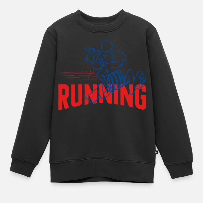 Asterix & Obelix Asterix Running Design - Kids Premium Organic Sweatshirt - black