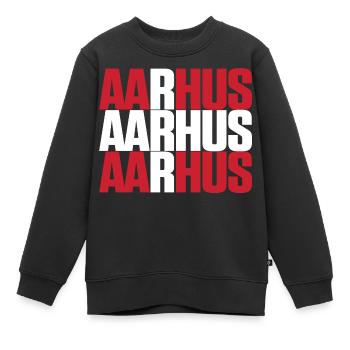 Aarhus Danemark Drapeau - Sweat Premium enfant bio - noir - Devant - AI Model Kid Female (0cm)