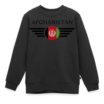Ich liebe Afghanistan, Eleganz Stil Design T-Shirt - Kinder Premium Organic Sweatshirt - Schwarz - Vorne - AI Model Kid Female (0cm)
