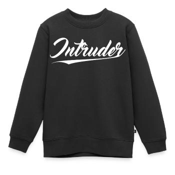 Intrus - Sweat Premium enfant bio - noir - Devant - AI Model Kid Female (0cm)