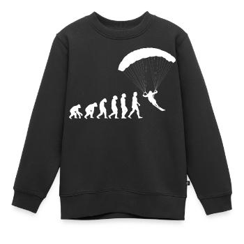 Ski Paragliding Evolution der Menschen Sport - Kinder Premium Organic Sweatshirt - Schwarz - Vorne - AI Model Kid Female (0cm)