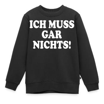 Je n’ai rien à faire - Sweat Premium enfant bio - noir - Devant - AI Model Kid Female (0cm)