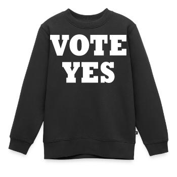 Vote yes - Kinder Premium Organic Sweatshirt - Schwarz - Vorne - AI Model Kid Female (0cm)