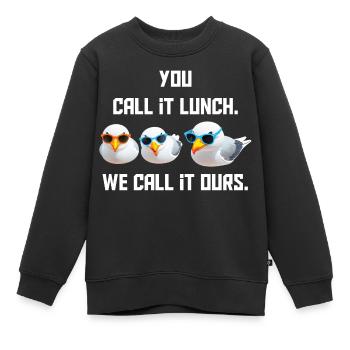 Du nennst es Mahlzeit - Wir nennen es Unser - Kinder Premium Organic Sweatshirt - Schwarz - Vorne - AI Model Kid Female (0cm)