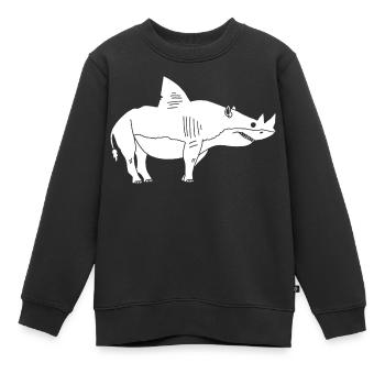 Breitmaulnashorn-Hai - Kinder Premium Organic Sweatshirt - Schwarz - Vorne - AI Model Kid Female (0cm)