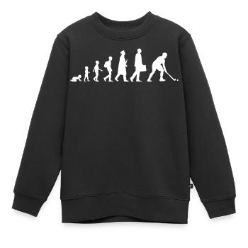 Feldhockey Evolution - Kinder Premium Organic Sweatshirt - Schwarz - Vorne - AI Model Kid Female (0cm)
