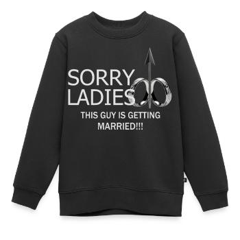 Mann wird Heiraten - Kinder Premium Organic Sweatshirt - Schwarz - Vorne - AI Model Kid Female (0cm)