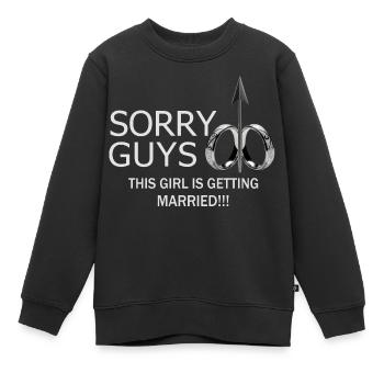 Mädchen wird Heiraten - Kinder Premium Organic Sweatshirt - Schwarz - Vorne - AI Model Kid Female (0cm)