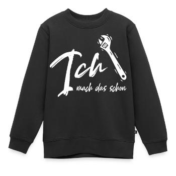 Handwerker - Ich mach das schon - Bastler - Kinder Premium Organic Sweatshirt - Schwarz - Vorne - AI Model Kid Female (0cm)