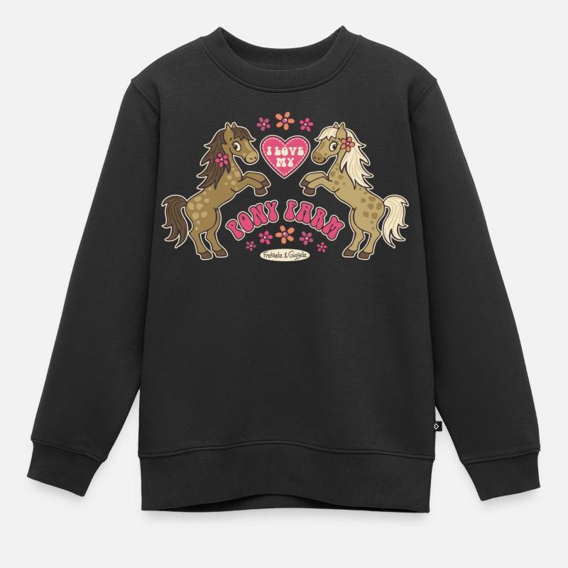 Ma ferme de poneys - Sweat Premium enfant bio - noir