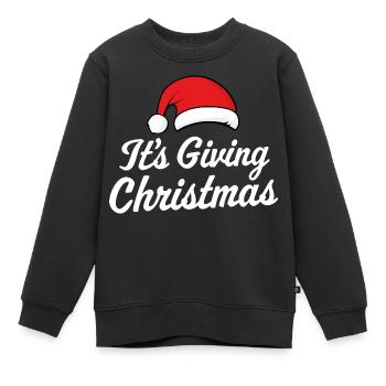 Es ist das Schenken von Weihnachten - Kinder Premium Organic Sweatshirt - Schwarz - Vorne - AI Model Kid Female (0cm)