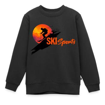 Ski Sports - Kinder Premium Organic Sweatshirt - Schwarz - Vorne - AI Model Kid Female (0cm)