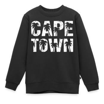 Cape Town Palmen Kapstadt - Kinder Premium Organic Sweatshirt - Schwarz - Vorne - AI Model Kid Female (0cm)