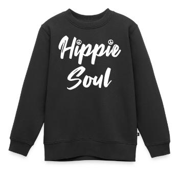 Hippie Soul Peacezeichen - Kinder Premium Organic Sweatshirt - Schwarz - Vorne - AI Model Kid Female (0cm)