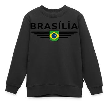 Brasília T-Shirt für Fans und Reisende - Kinder Premium Organic Sweatshirt - Schwarz - Vorne - AI Model Kid Female (0cm)